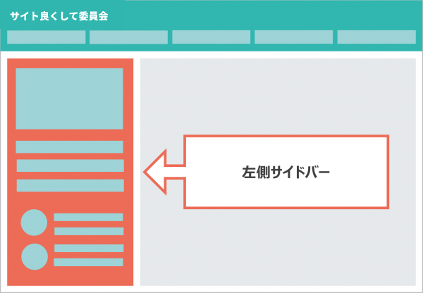 2カラムの左サイドバーのデザイン事例